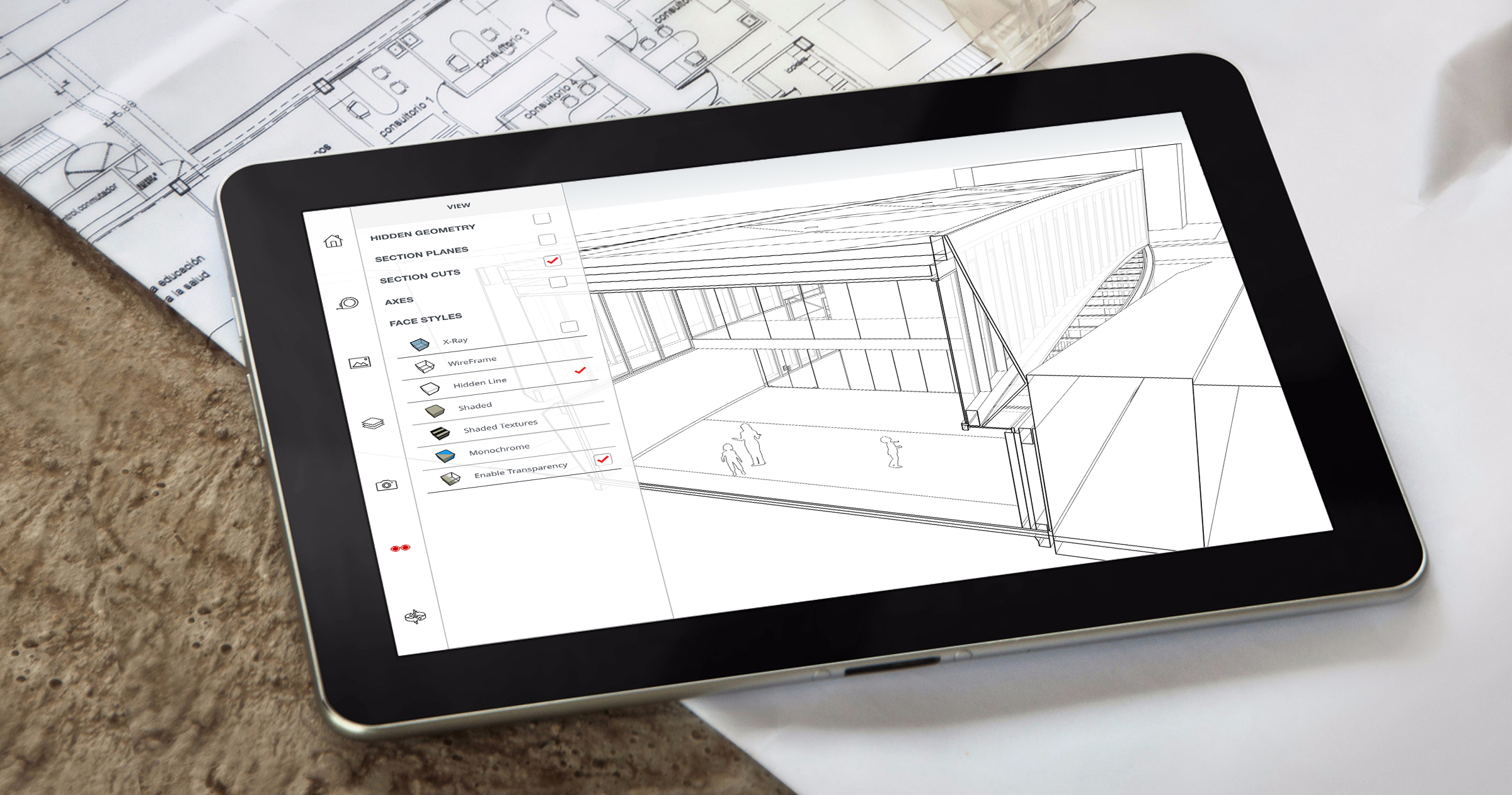 Dzięki SketchUp Mobile Viewer będziesz miał dostęp do swoich projektów z każdego miejsca.